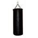 Подвесной боксерский мешок и груша Рокки 120х40 см. 50 кг кожа черный
